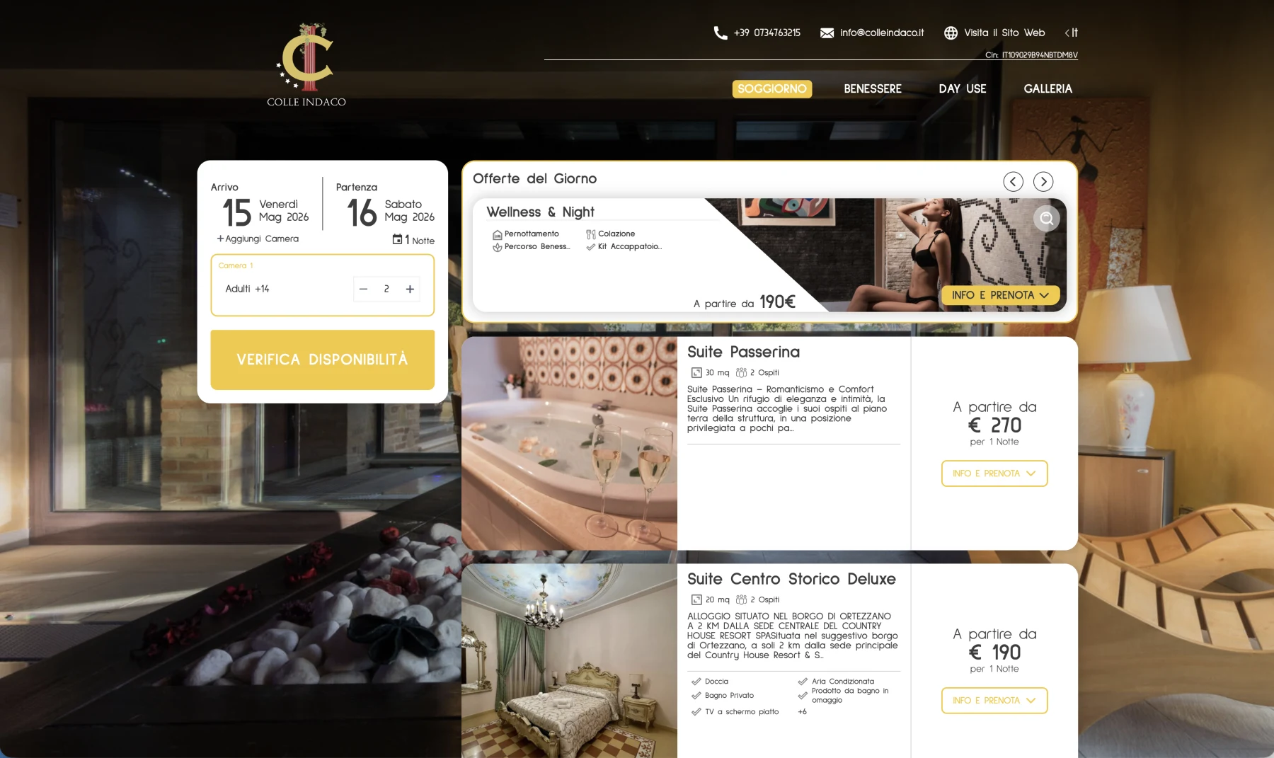 Booking Engine Scidoo su desktop