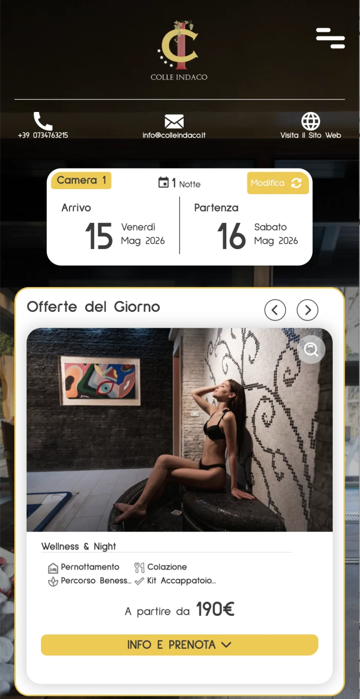 Booking Engine Scidoo su smartphone