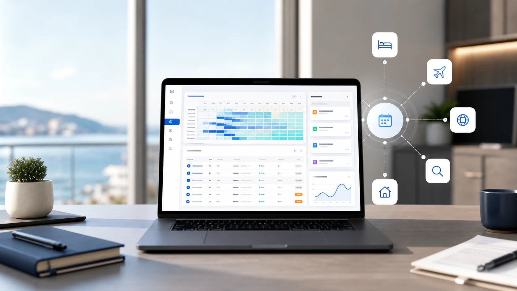 Dashboard Channel Manager hotel con OTA e metasearch