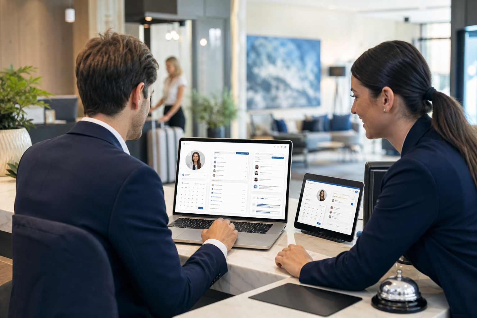 Dashboard CRM Scidoo con dati ospite centralizzati per strutture ricettive