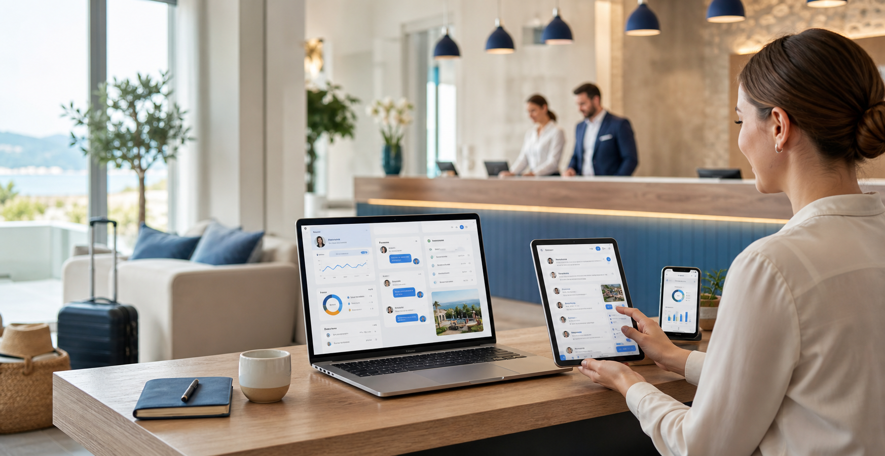 Staff hospitality che usa Scidoo CRM per gestire ospiti, comunicazioni e marketing
