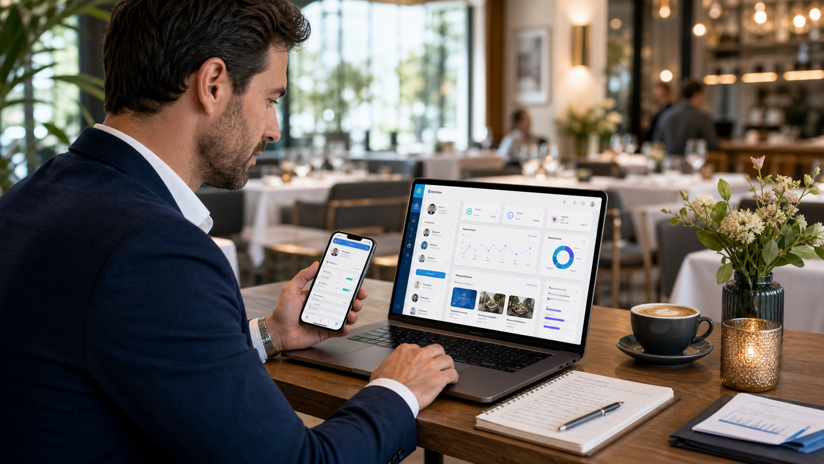 Marketing manager ristorante che crea campagne loyalty con Scidoo CRM