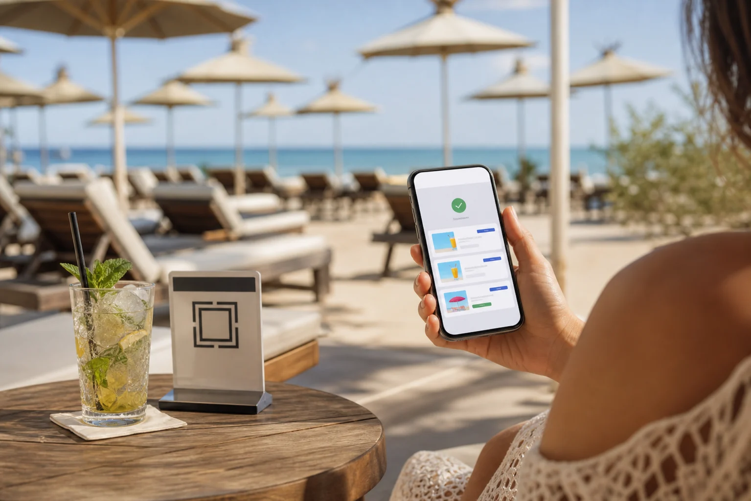 Servizi bar e drink in stabilimento balneare gestiti da Scidoo
